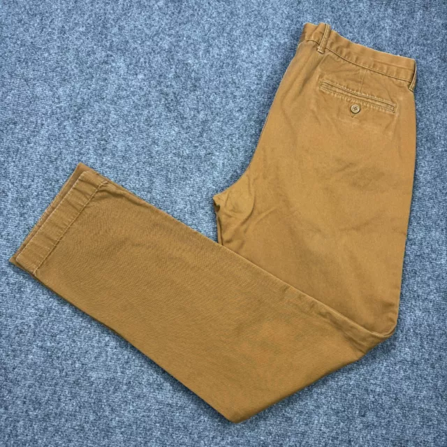 J Crew Pants Mens 34 X 34 Brown Chino The Sutton Cotton Straight Leg Mid Rise