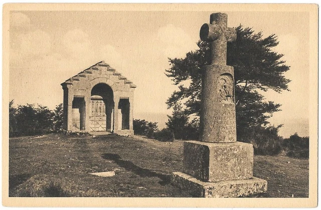 MONT-BEUVRAY 58 Plate-Forme Chapelle et Croix Saint-Martin CPA sépia non daté