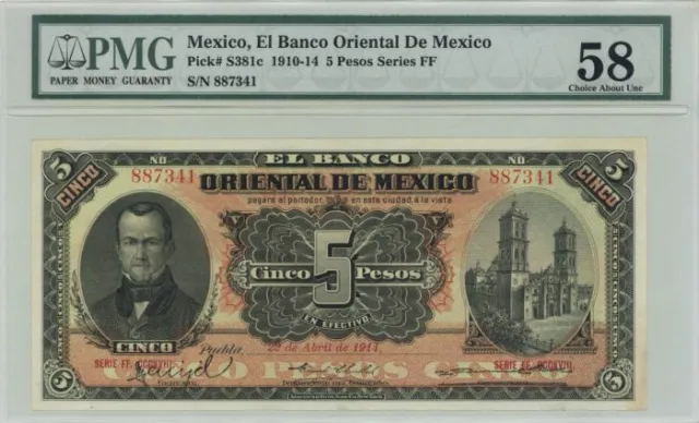 Mexico, El Banco Oriental De Mexico, P-S381c - Foreign Paper Money - Foreign