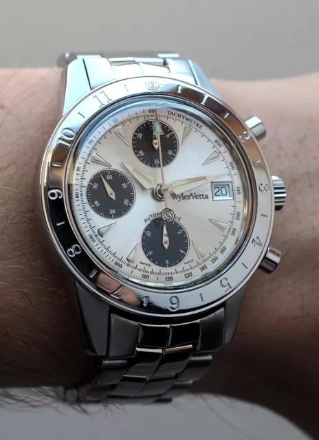 WYLER VETTA AUTOMATIC chronograph Valjoux 7750 Panda vintage watch