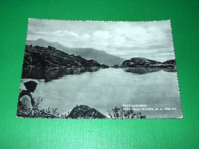 Cartolina Valle Andorno - Lago della Vecchia 1957