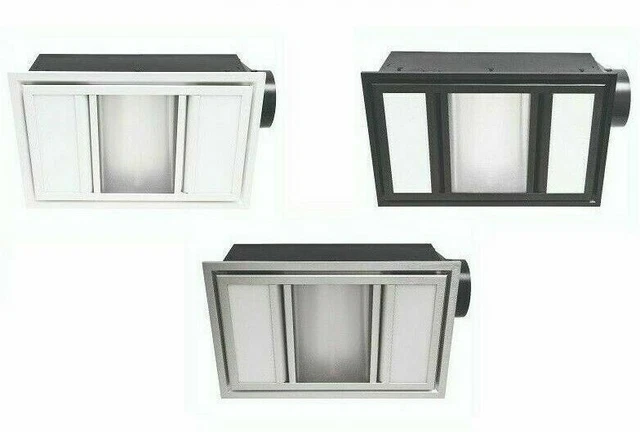 MERCATOR DOMINO 3 in 1 Bathroom Heater Exhaust Fan With LED White Black  Silver $317.50 - PicClick AU
