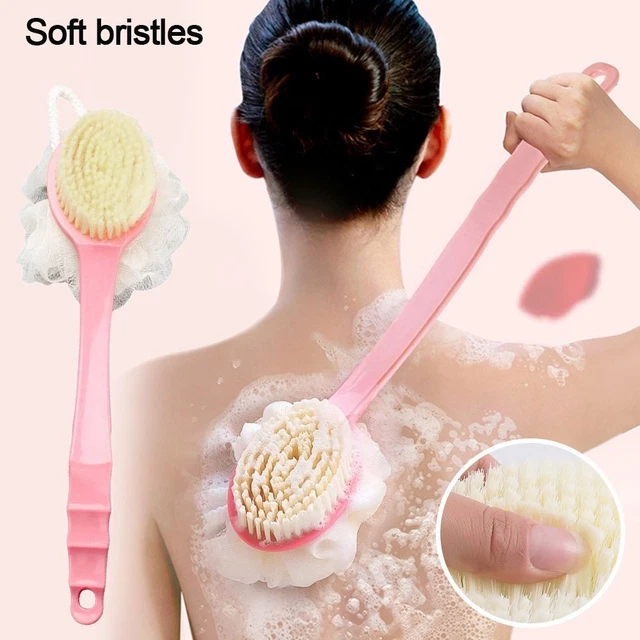 Shower Massage Long Handle Exfoliating Shower Brush Bath Brush Soft Bristle
