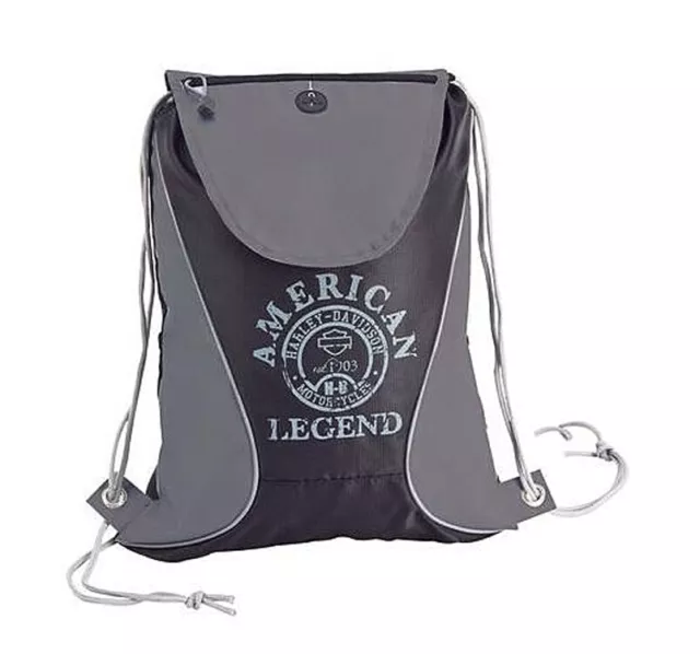 HARLEY-DAVIDSON BLACK & Gray American Legend Sling Backpack 99667 ...