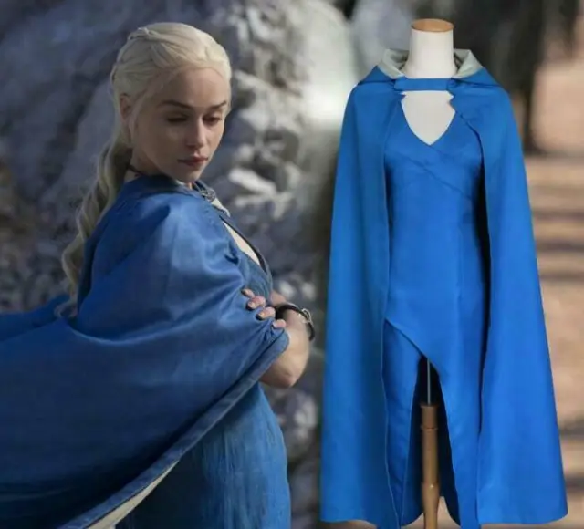 Costume Mantello Cosplay Halloween Game Of Thrones Daenerys Targaryen Fantasy UK