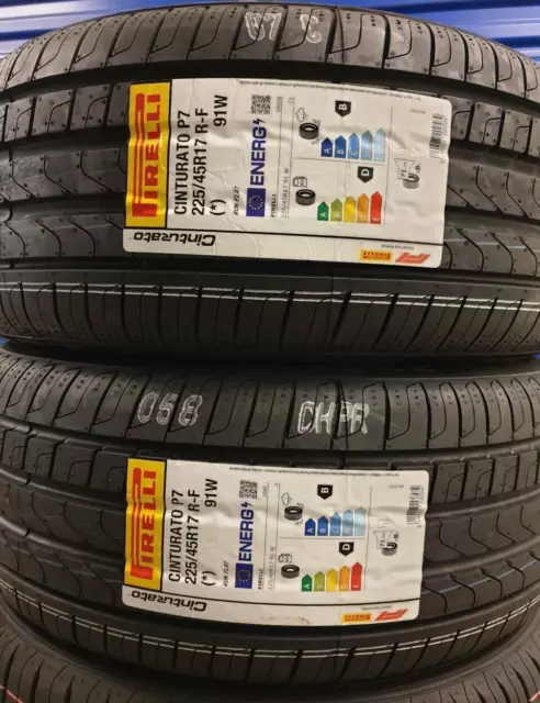 2 Pneumatici Auto Pirelli P7 Cinturato 225/45 Zr17 91W Runflat Ssr* 225 45 17 2254517