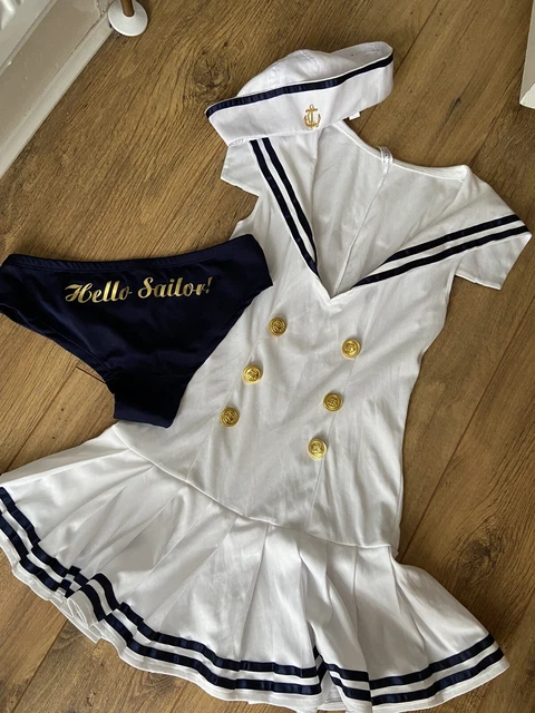 NEW ANN SUMMERS Hello Sailor Outfit Size 8 10 Complete Set 20.00