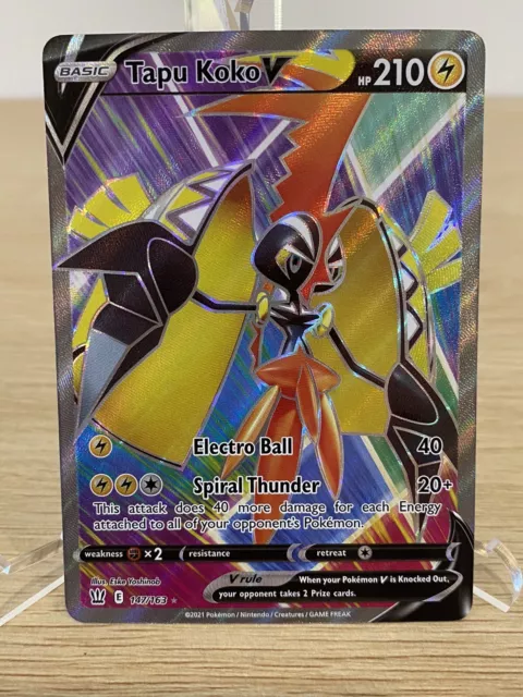 TAPU KOKO V 147 Full Art 147/163 Ultra Rare Battle Styles SWSH05