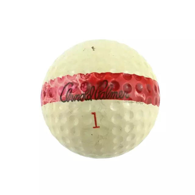 Arnold Palmer Golf Ball #1 with red stripe s.s. - 1 Ball signed