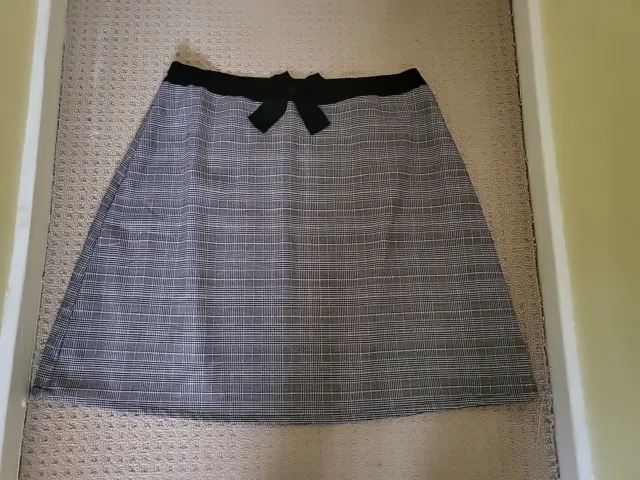 SHEIN CURVE black/beige/red plaid/check mini skirt size 3XL 20