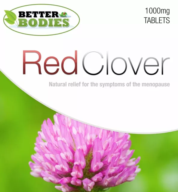 Red Clover Tablets 1000mg Hot Flushes Menopause Better Bodies