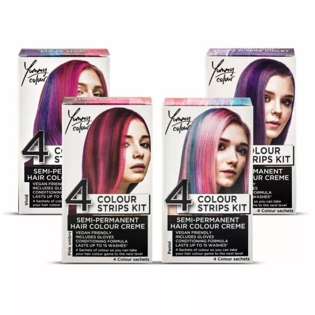 Stargazer Cheveux Couleur Semi-Permanente Yummy Couleur Bandes Kit Naturels