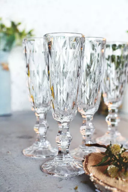 6 Coupes à Champagne 150ml sur Pied Beate Verres de Prosecco Sektglas