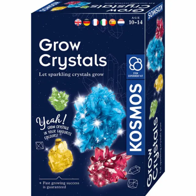 KOSMOS Kristall-Zucht / Grow Crystals Experimentierkasten Kinder Mehrsprachig