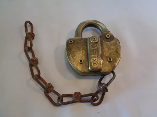 Rare & Vintage Scsy Co (South Coffeyville (Ok) Stock Yards Adlake Brass Lock