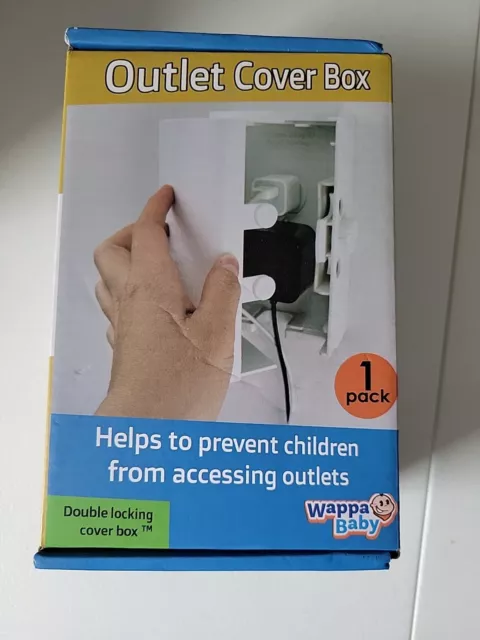 Outlet Cover, Double Locking Cover Box,Baby Proof Wappa Baby Brand Safety First!
