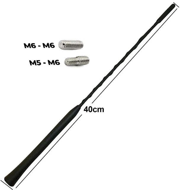 Adapter Universe Korte staafantenne 3 cm dakantenne antennevoet Raku 2 sokkels met versterker 16 V set geschikt voor universeel - auto autoradio antenne