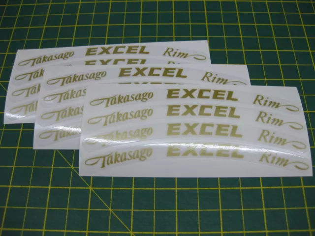 12 Takasago Excel Wheel Rim Stickers Colour Choices All Models