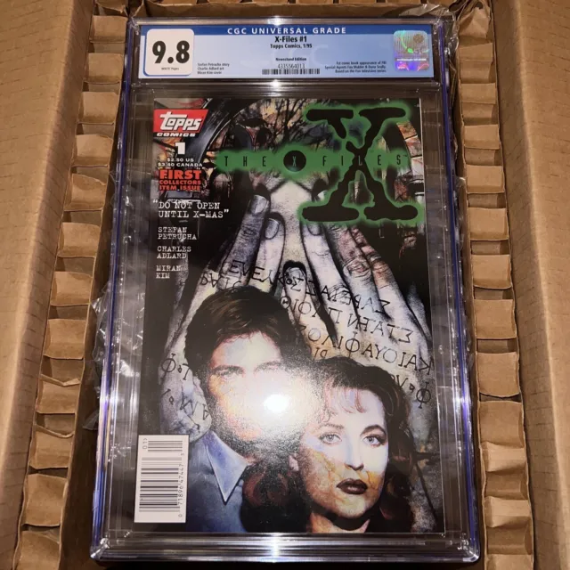 X-Files 1 Cgc 9.8 White 1St Comic Newsstand Mulder Scully Topps Comics 1995