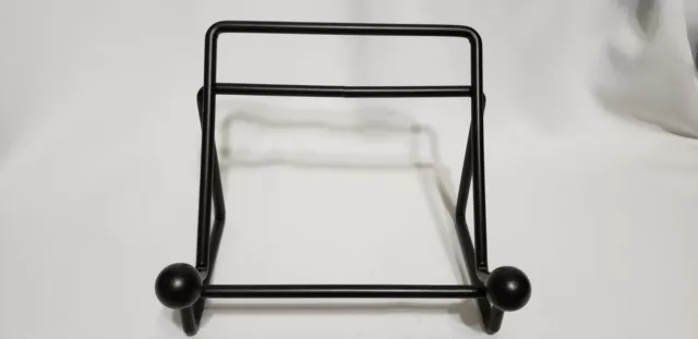 Vintage Black Metal Stand Holder for Books Cookbooks Magazines Tablets