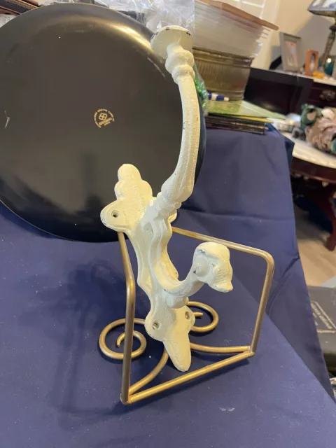 Painted Cast Iron Coat Hook Rack Vintage.       S 3