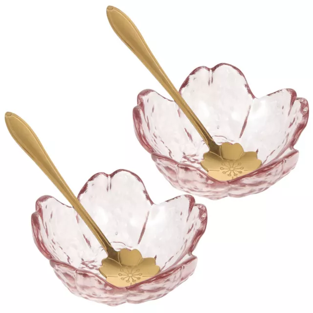 Glass Bowls Set with Sakura Soy Dishes & Spoons-DO