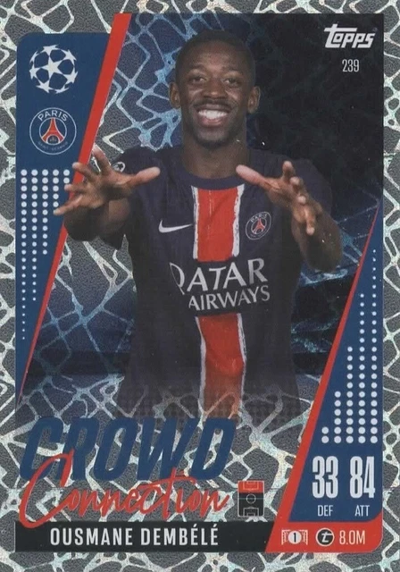 Topps Match Attax CL 23/24 Nr. 494 Ousmane Dembele Black Edge Edition