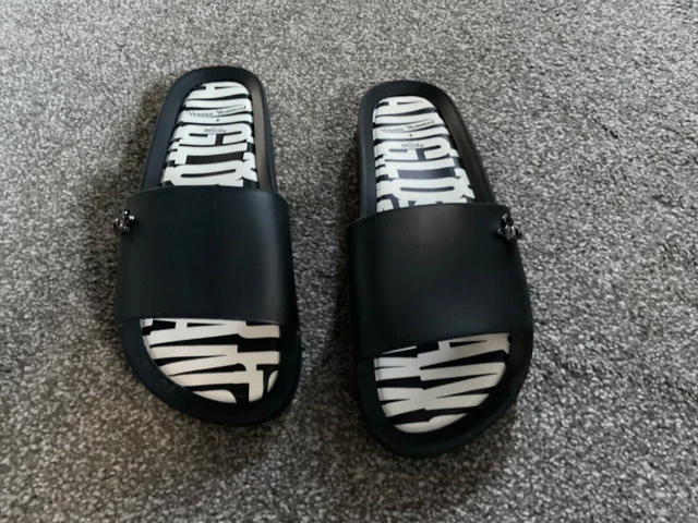 Vivienne westwood black sliders sales