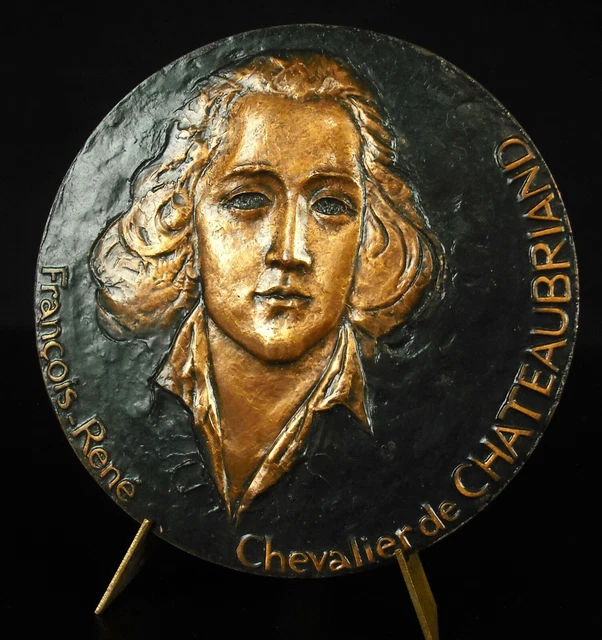 MÉDAILLE FRANÇOIS-RENÉ DE Chateaubriand homme politque écrivain ...