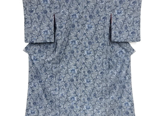 36370# Japanese Kimono / Antique Hitoe Kimono / Flower