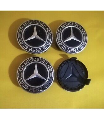 TGFOD 4× Auto Tappi Coprimozzo 75mm per Mercedes-Benz all models Coperchio Centrale Centro Cerchi in lega Badge Antipolvere Antiruggine Pneumatici Accessori 