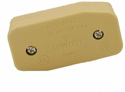 Leviton 5410-I Appliance Switch, Feed Thru Switch Rocker; Single Pole, Single...