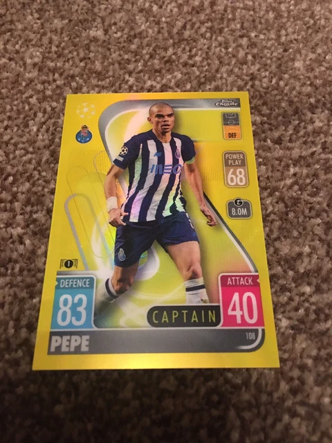 Carte Match Attax Topps Chrome 2021/22 - Lionel Messi PSG #157 Gold Parallel /50