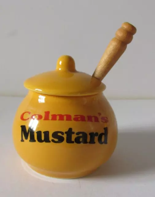 Colmans Mustard Pot The Mustard Shop Middlegate Pottery with spoon