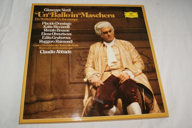 Verdi Un Bal Masque Ballo Maschera Abbado 3 Lp Vinyle 1981 Deutsche Grammophon