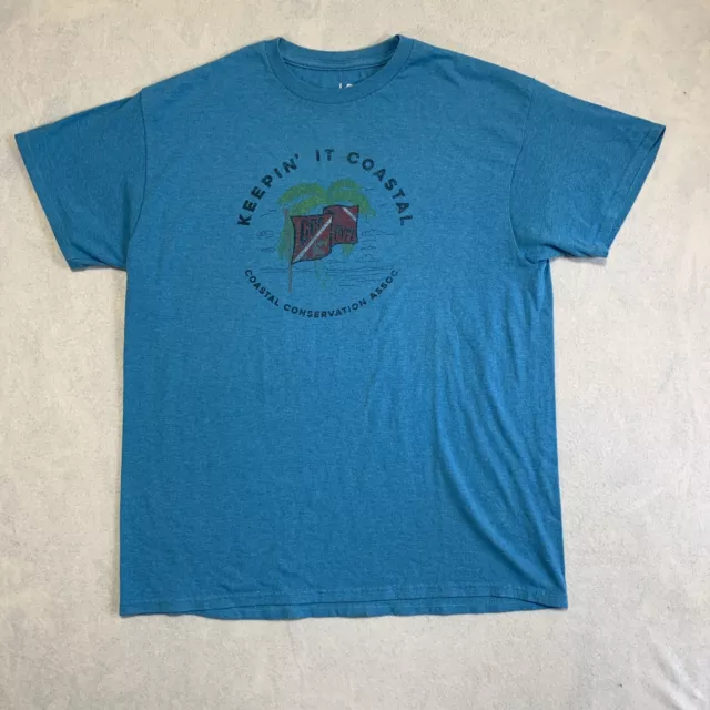 CCA COASTAL CONSERVATION Association Men's LS Graphic poly Fish t-Shirt Sz  Small $16.50 - PicClick