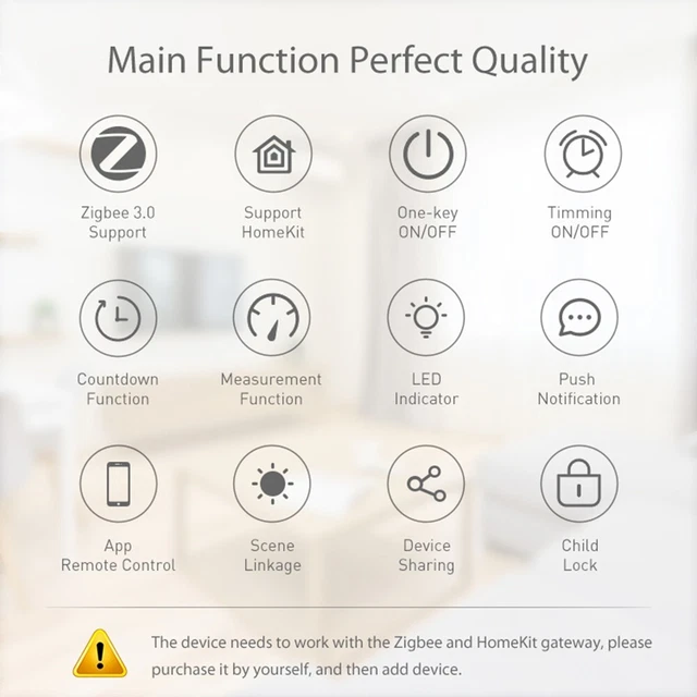 Tuya For ZigBee 3 0 Spina di alimentazione intelligente con controllo vocale e funzione temporizzata