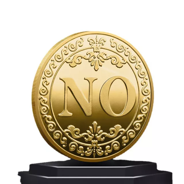 Diameter 4cm Coin YES or NO Make Decision Commemorative Plating Badge Coins