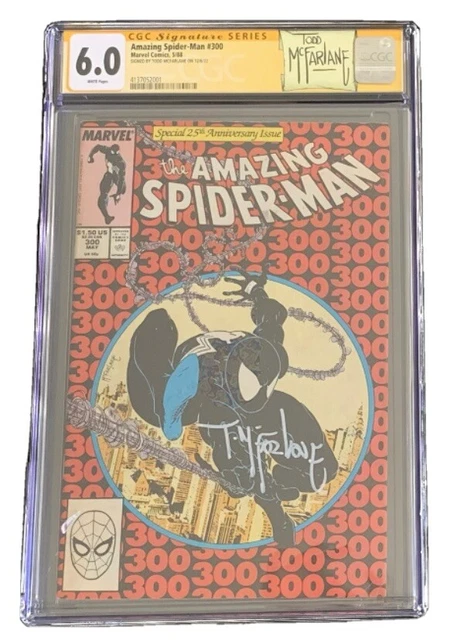 Amazing Spider-Man #300 CGC 6.0 SS Signed by Todd McFarlane. 1st App of Venom