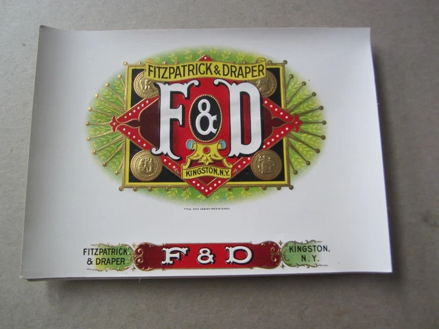 Draper Label WHOLESALE LOT OF 50 Old Vintage - F&D Fitzpatrick Draper Inner CIGAR ...