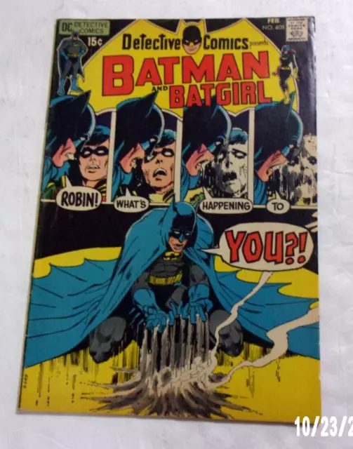 Detective Comics #408 1971 Nice Fn --Jla Neal Adams  Cover+Art +Batgirl