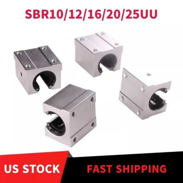 SBR10UU SBR12UU SBR16UU SBR20UU SBR25UU Open Linear Motion Bearing Slide Blocks