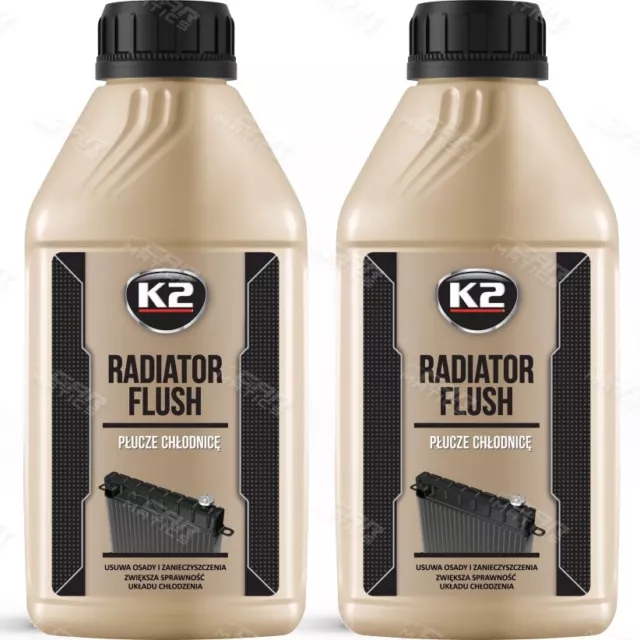 2 x K2 CAR RADIATOR FLUSH Cooling System Blockage Cleaner Rust Treatment - 400mL