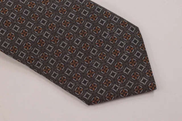 NWT Brioni Neck Tie In Brown Orange Hand Made in Italy Wool Silk Luxury New $240