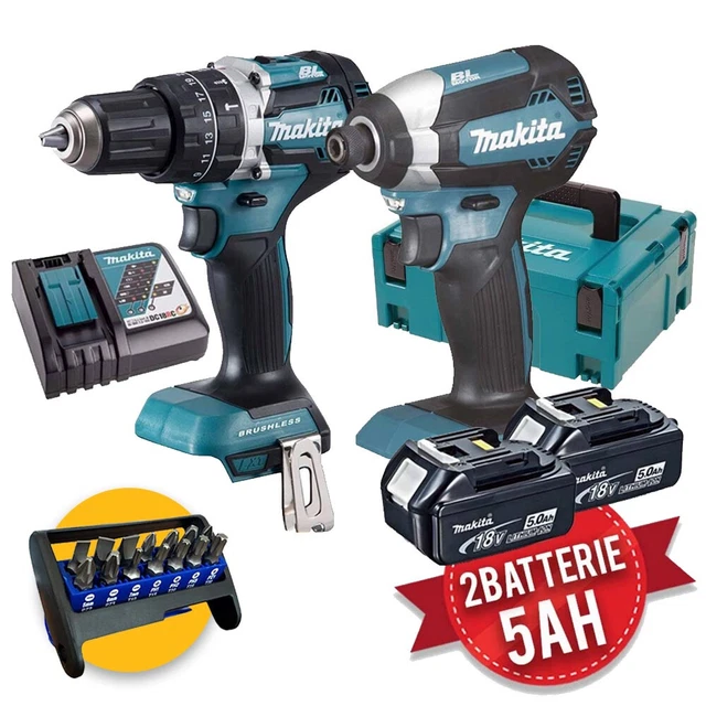 Kit Trapano A Percussione E Avvitatore A Batteria Makita® DLX2418TJ - Foto 7