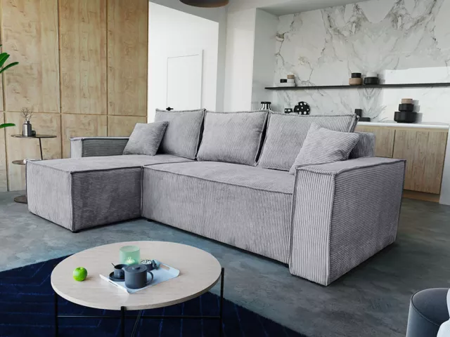 Ecksofa POSO Schlaffunktion Bettkasten Eckcouch Couchgarnitur Sofa Couch Bett