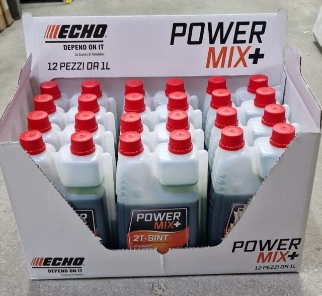 Olio Miscela ECHO Power Mix Sintetico Per Motori 2 Tempi - 1 Litro Per Motoseghe E Attrezzi Da Giardino