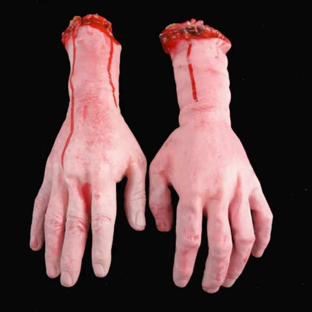 Halloween Prank Fake Body Parts Bloody Scary Severed Arm Hand Prank Props Toy 2
