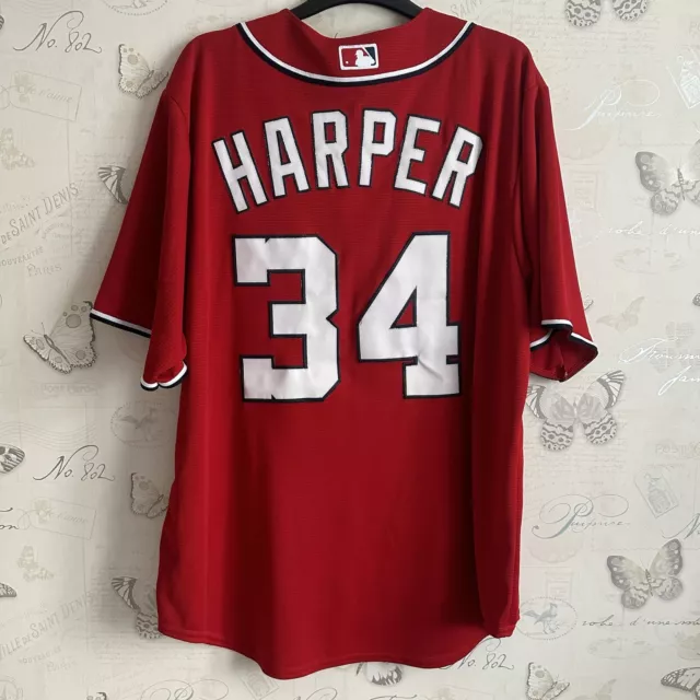 Washington Nationals Majestic Baseball Jersey - Red / XL HARPER 34 MLB