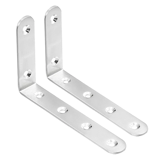 2pcs 125mmx77mmx20mm Stainless Steel Corner Brace Joint L Shape Bracket Fastener